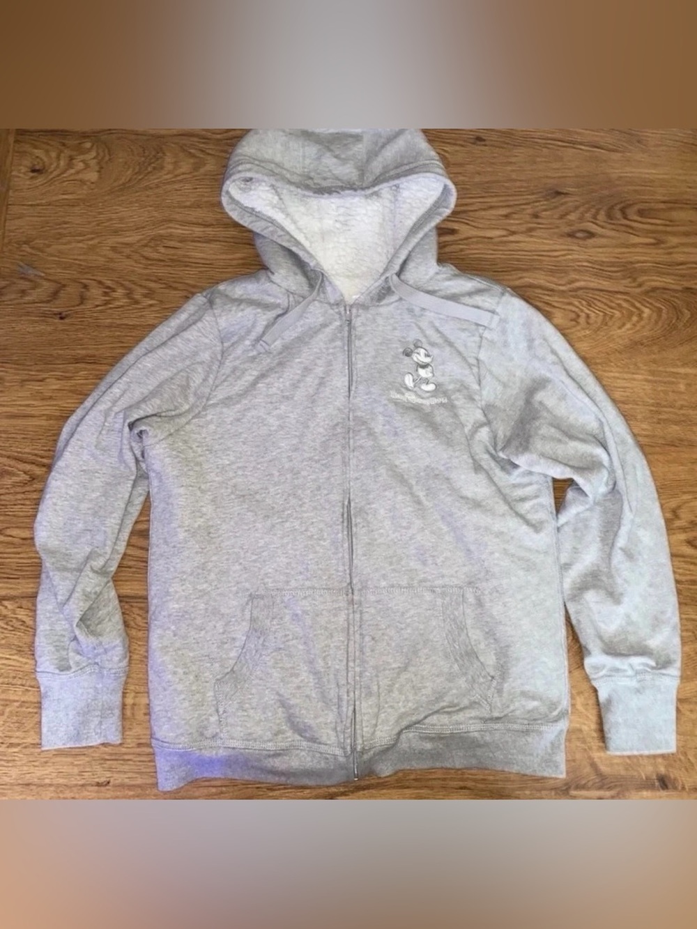 Men's Gray Hooded Zip-Up Sweater